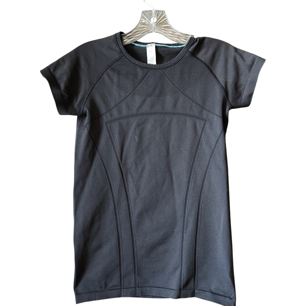 Ivivva By Lululemon Shirt Girls‎ 14 Black Athletic Stretch Top Gym Breathable